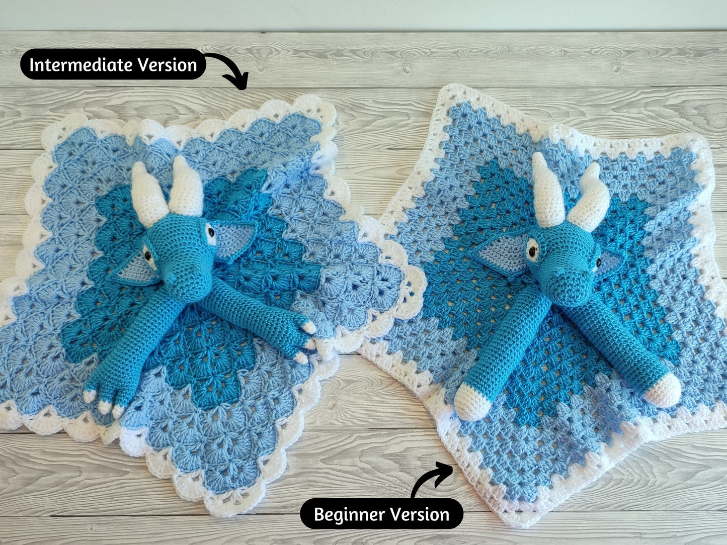 Dragon Baby Blanket & Lovey Baby Shower Set CROCHET PATTERN | Dragon Cot Blanket and Dragon Amigurumi Comforter Pattern | Crochet Baby Gift