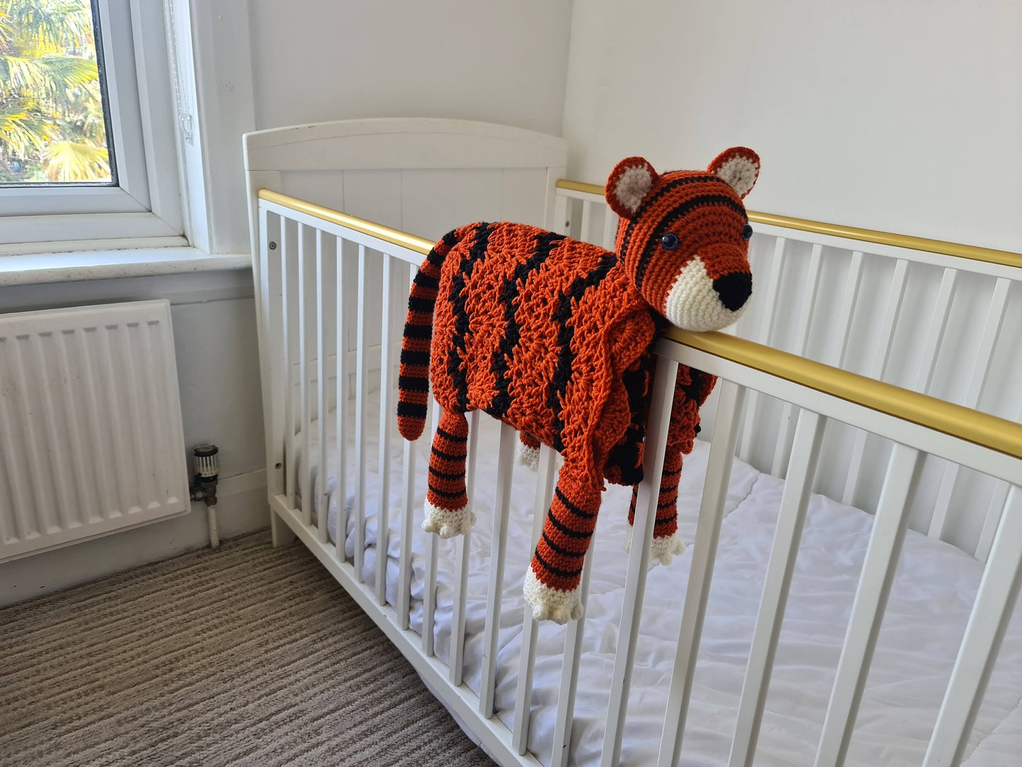 3in1 Jungle Tiger Folding Baby Blanket Crochet Pattern | Pram Toy Security Blanket Lovey Tiger Baby Shower Baby Gift Birthday Nursery Decor