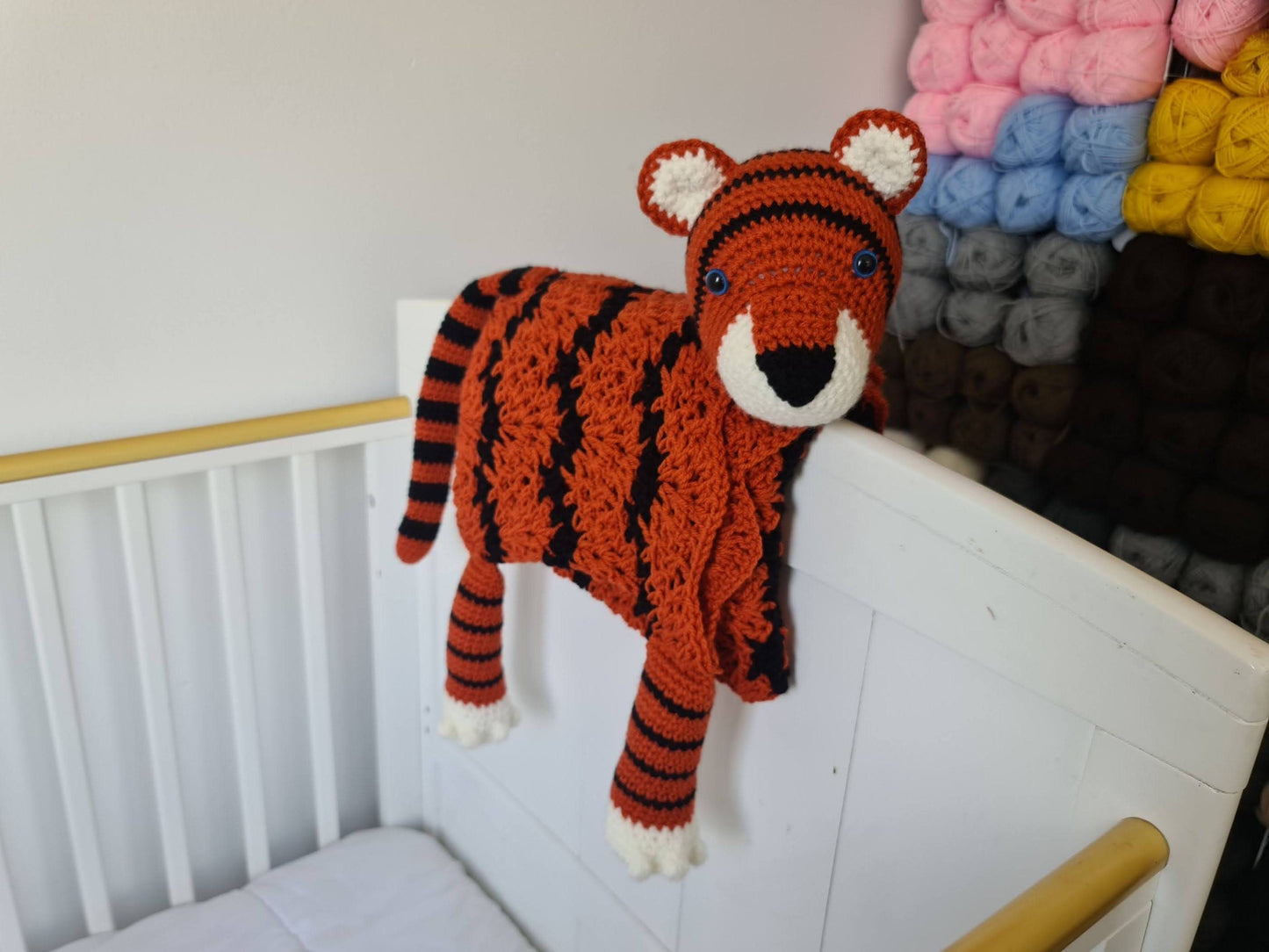 3in1 Jungle Tiger Folding Baby Blanket Crochet Pattern | Pram Toy Security Blanket Lovey Tiger Baby Shower Baby Gift Birthday Nursery Decor