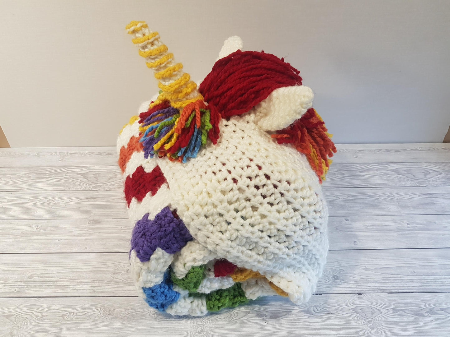 2in1 Rainbow Unicorn Hooded Blanket Crochet Pattern For Adults & Kids Wearable Blanket Christmas Birthday Gift Crochet Unicorn Hoodie Blanki
