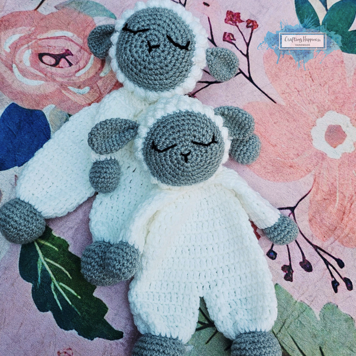 Lamb Ragdoll Baby Lovey Blanket Comforter Security Blanket Crochet Pattern | Baby Shower Gift - Farm Animals Sheep Lovey - Blankie For Baby