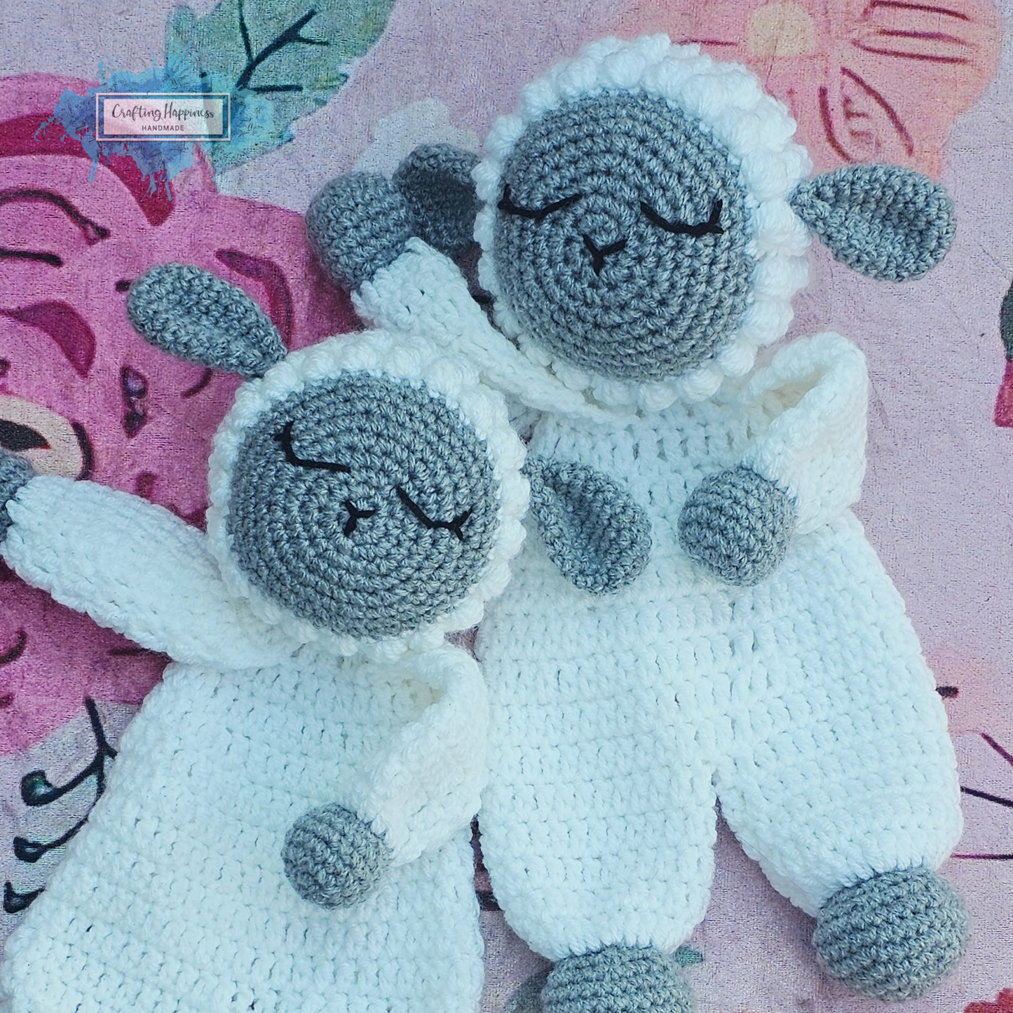 Lamb Ragdoll Baby Lovey Blanket Comforter Security Blanket Crochet Pattern | Baby Shower Gift - Farm Animals Sheep Lovey - Blankie For Baby