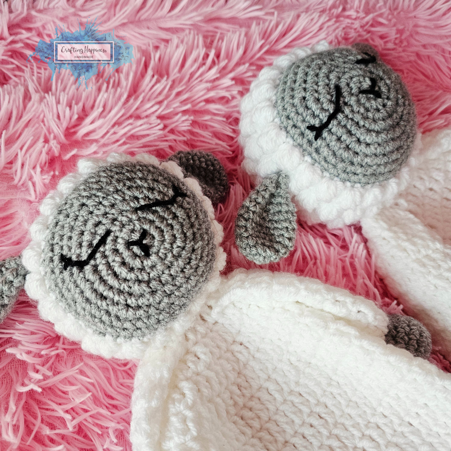 Lamb Ragdoll Baby Lovey Blanket Comforter Security Blanket Crochet Pattern | Baby Shower Gift - Farm Animals Sheep Lovey - Blankie For Baby