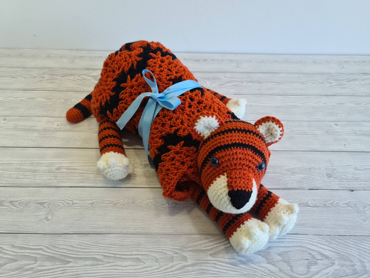 3in1 Jungle Tiger Folding Baby Blanket Crochet Pattern | Pram Toy Security Blanket Lovey Tiger Baby Shower Baby Gift Birthday Nursery Decor