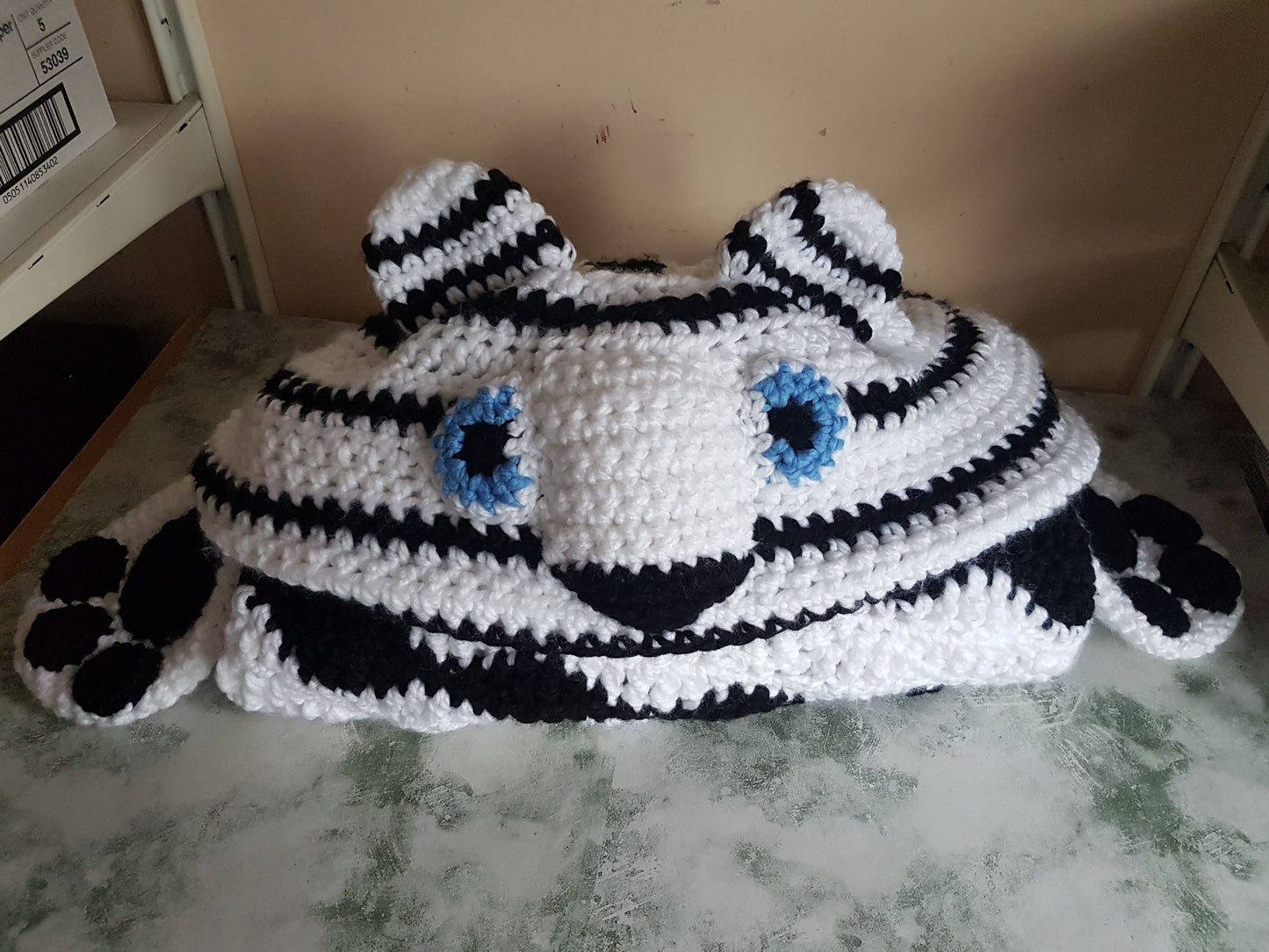 2in1 Snow Tiger Hooded Blanket Adult & Child Sizes CROCHET PATTERN | Animal Hooded Blanket | Wearable Blanket Gift for Him Kids Teen Blanket